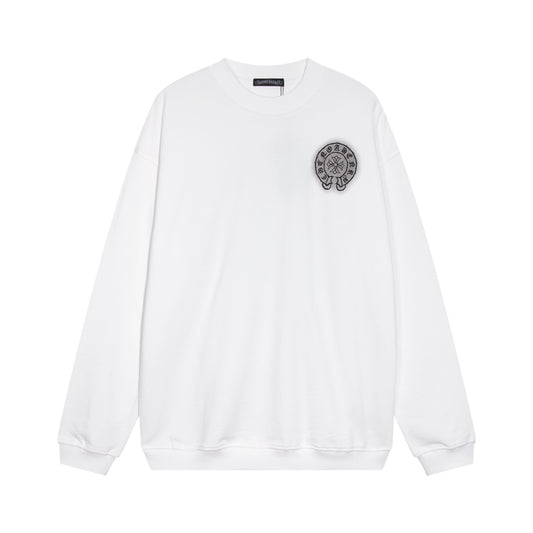 CHROME HEARTS HORSE SHOE LOGO SWEATSHIRT WHITE - Prime Reps