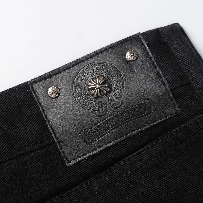 CHROME HEARTS JEANS BLACK GREEN LEOPARD - Prime Reps