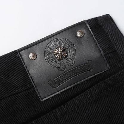 CHROME HEARTS JEANS BLACK GREEN LEOPARD - Prime Reps