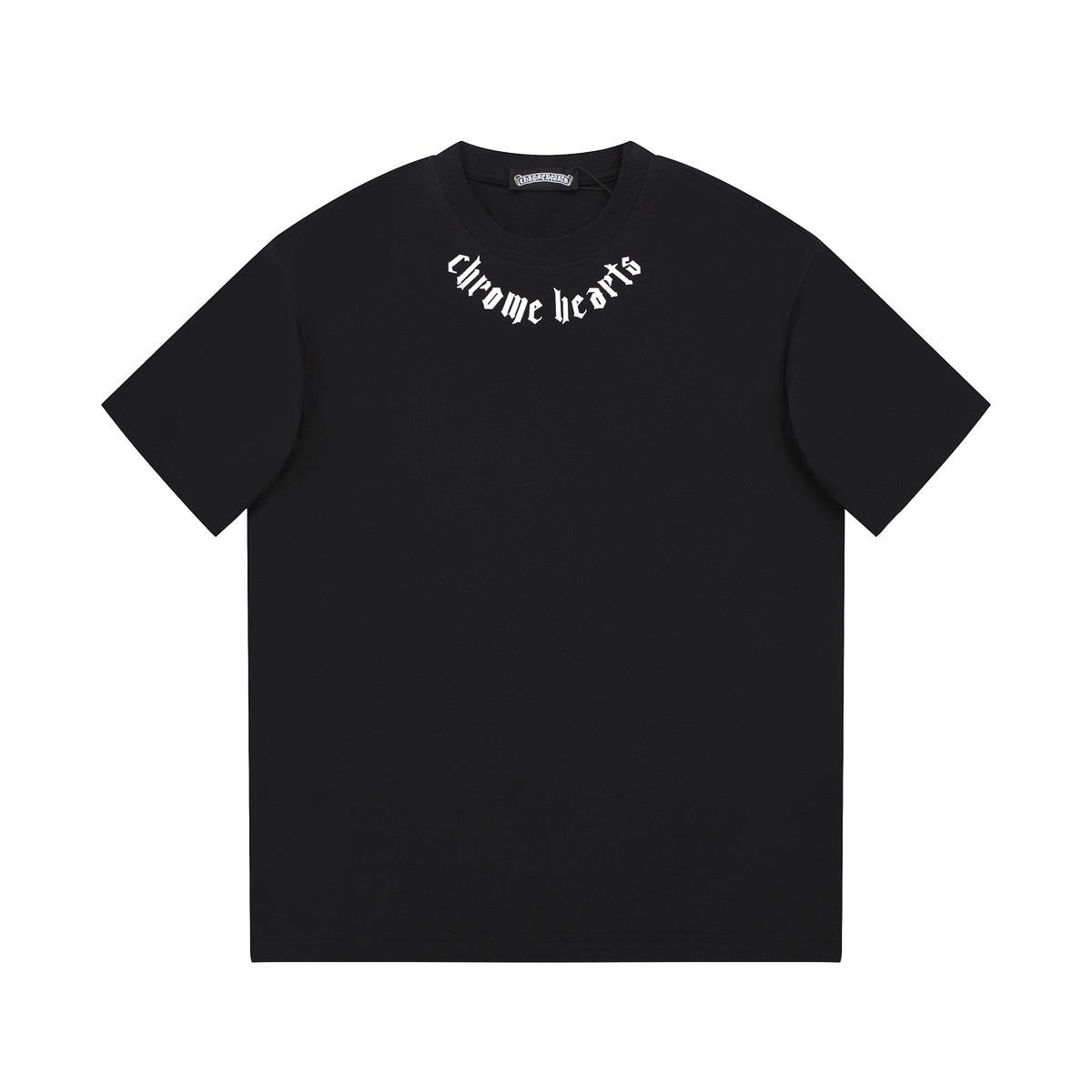 CHROME HEARTS LOGO COLLAR T-SHIRT BLACK - Prime Reps