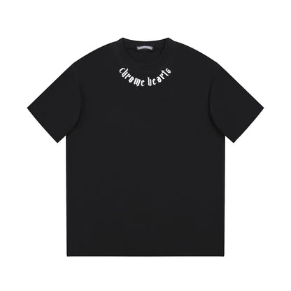 CHROME HEARTS LOGO COLLAR T-SHIRT BLACK - Prime Reps