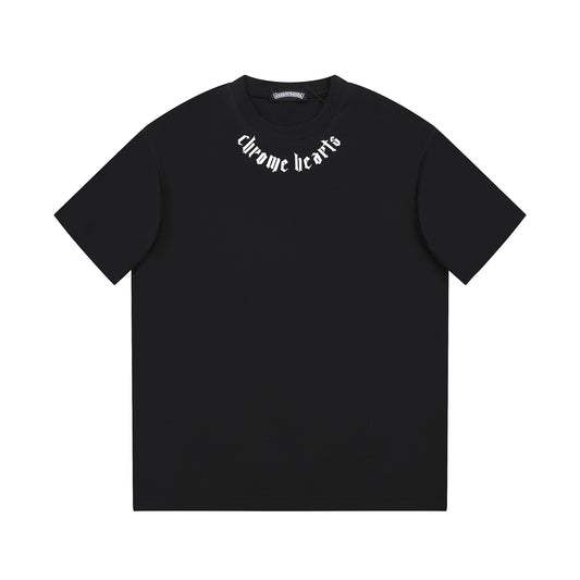 CHROME HEARTS LOGO COLLAR T-SHIRT BLACK - Prime Reps