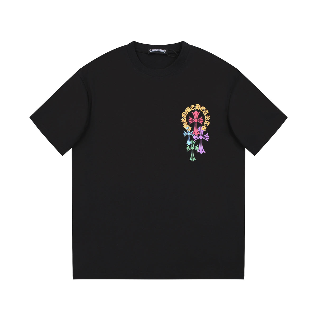 CHROME HEARTS MULTICOLOR HORSE SHOE LOGO T-SHIRT BLACK - Prime Reps