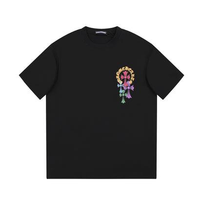 CHROME HEARTS MULTICOLOR HORSE SHOE LOGO T-SHIRT BLACK - Prime Reps