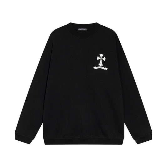 CHROME HEARTS WHITE CROSS SWEATSHIRT BLACK - Prime Reps