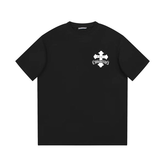 CHROME HEARTS WHITE DOUBLE CROSS T-SHIRT BLACK - Prime Reps
