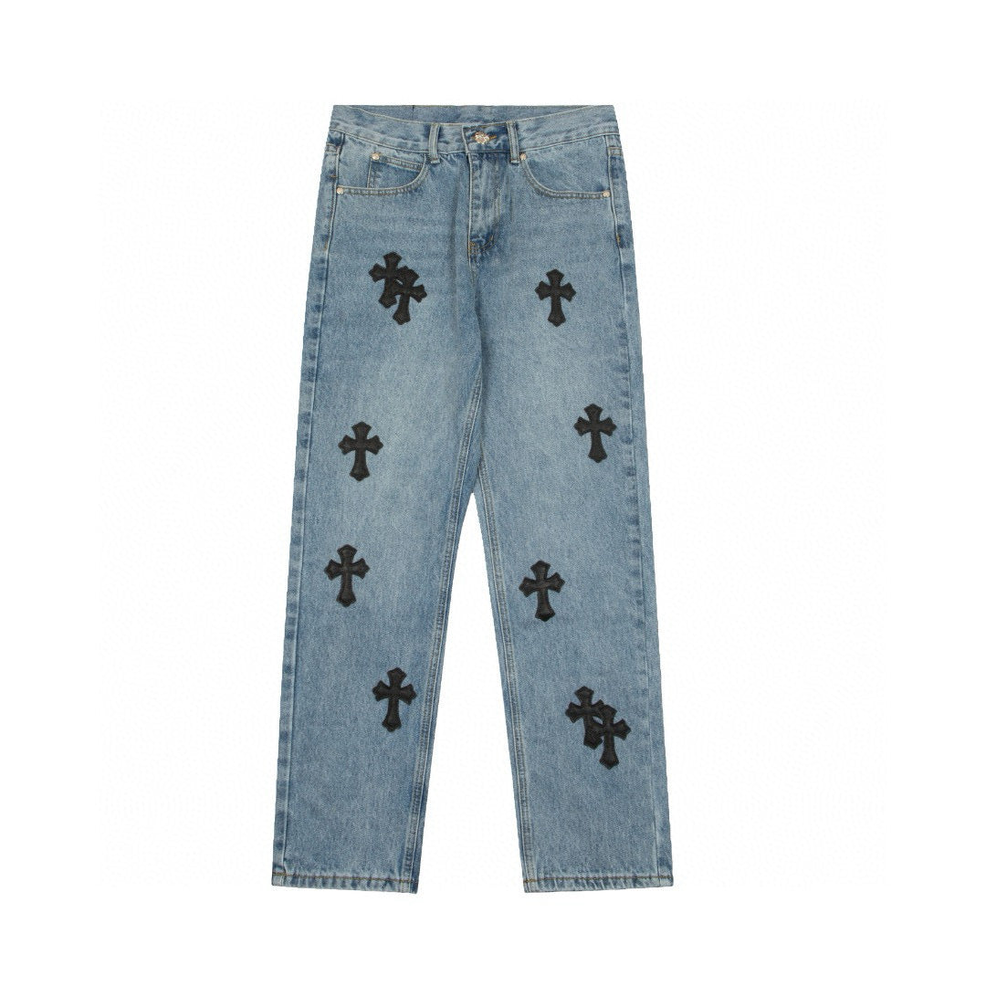 CHROME HEARTS X LEVI'S CROSS PATCH JEANS - Prime Reps