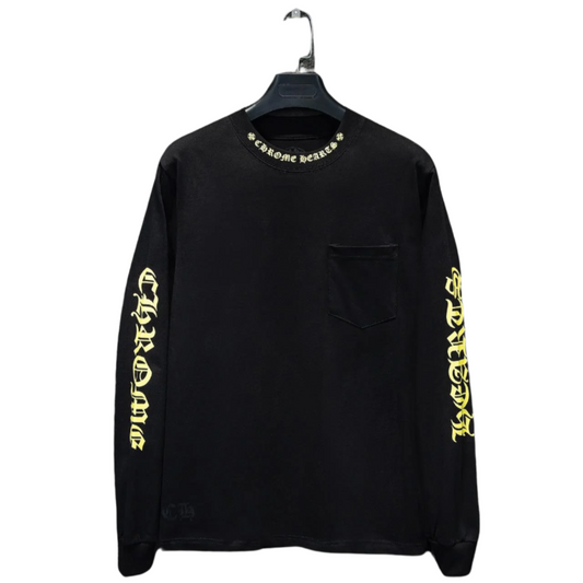 CHROME HEARTS YELLOW COLLAR LONGSLEEVE BLACK - Prime Reps