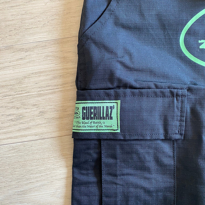 CORTEIZ ALCATRAZ CARGO PANTS BLACK/GREEN - Prime Reps