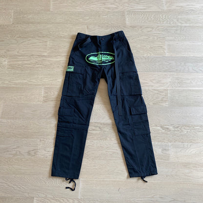 CORTEIZ ALCATRAZ CARGO PANTS BLACK/GREEN - Prime Reps