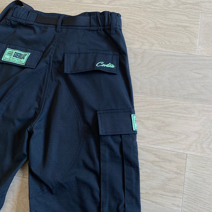CORTEIZ ALCATRAZ CARGO PANTS BLACK/GREEN - Prime Reps