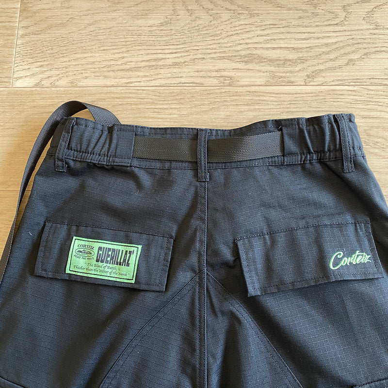 CORTEIZ ALCATRAZ CARGO PANTS BLACK/GREEN - Prime Reps