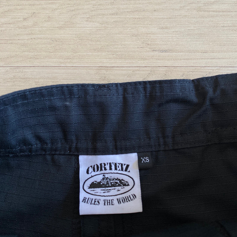 CORTEIZ ALCATRAZ CARGO PANTS BLACK/WHITE - Prime Reps