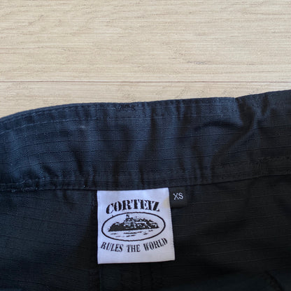 CORTEIZ ALCATRAZ CARGO PANTS BLACK/WHITE - Prime Reps