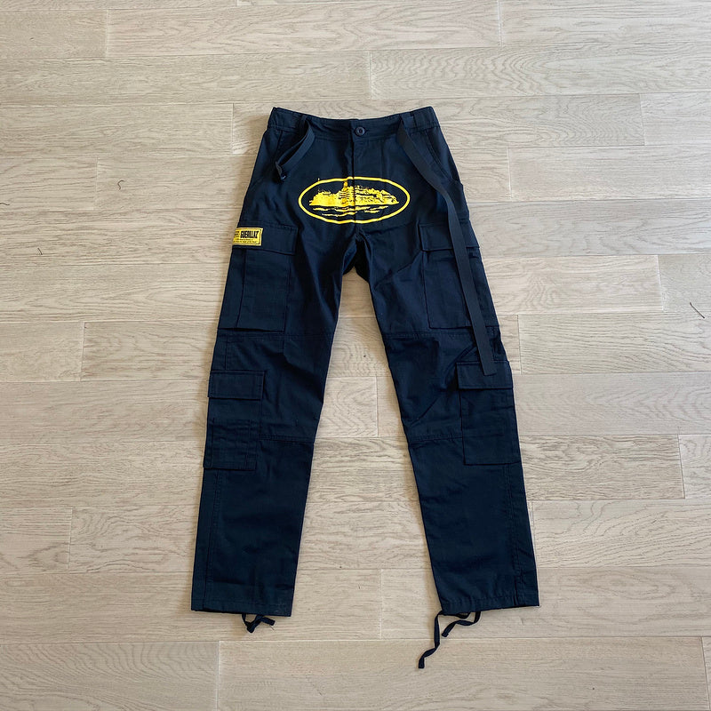 CORTEIZ ALCATRAZ GUERRILAZ CARGO PANTS BLACK - Prime Reps