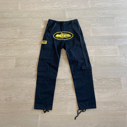 CORTEIZ ALCATRAZ GUERRILAZ CARGO PANTS BLACK - Prime Reps