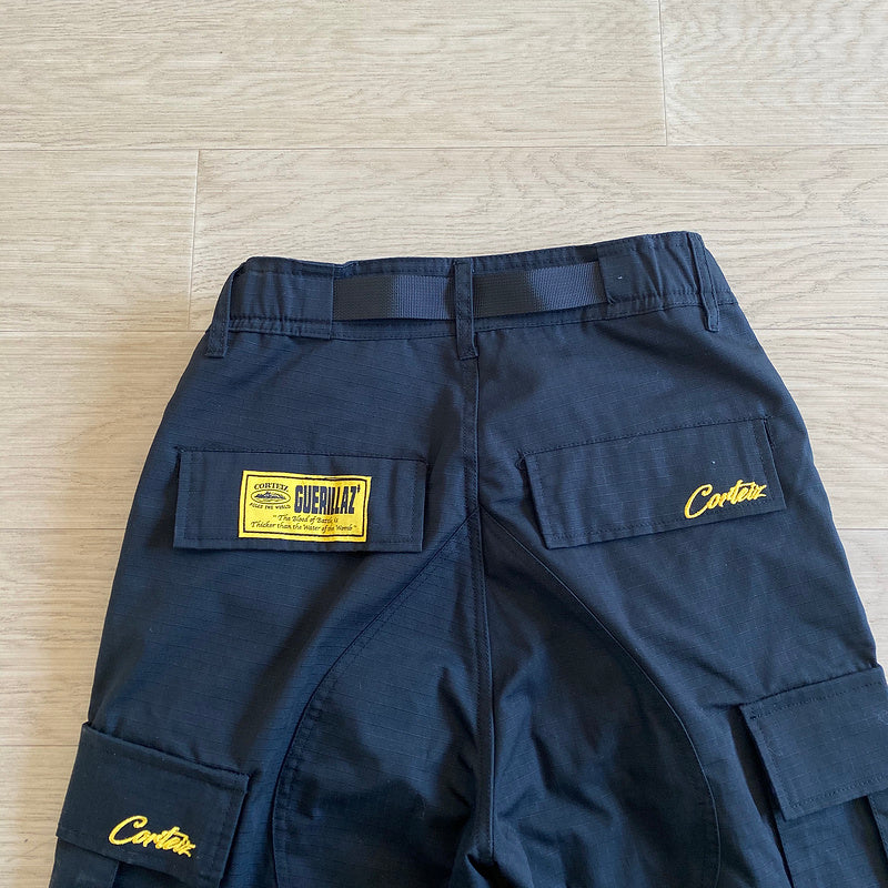CORTEIZ ALCATRAZ GUERRILAZ CARGO PANTS BLACK - Prime Reps
