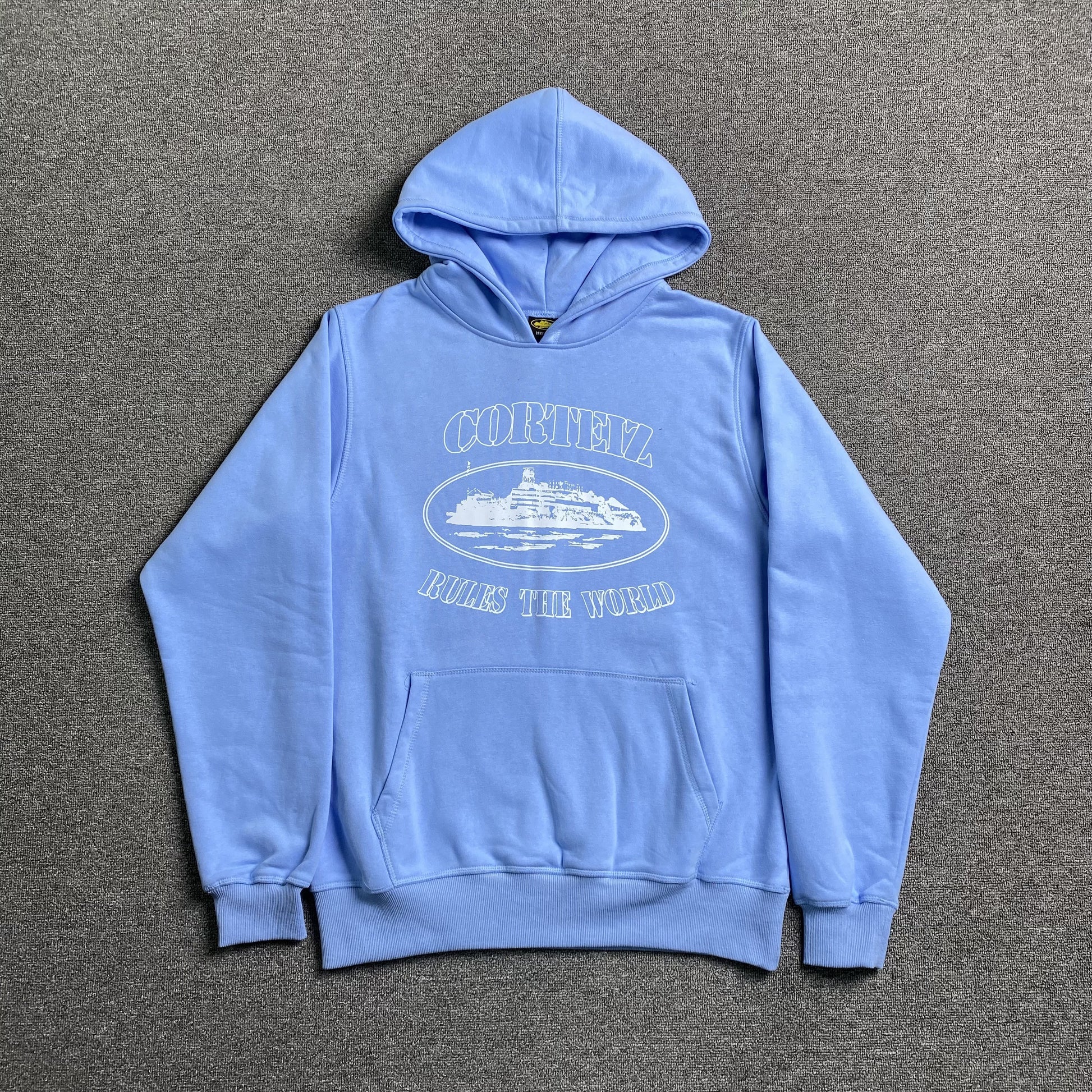 CORTEIZ ALCATRAZ HOODIE BABY BLU - Prime Reps