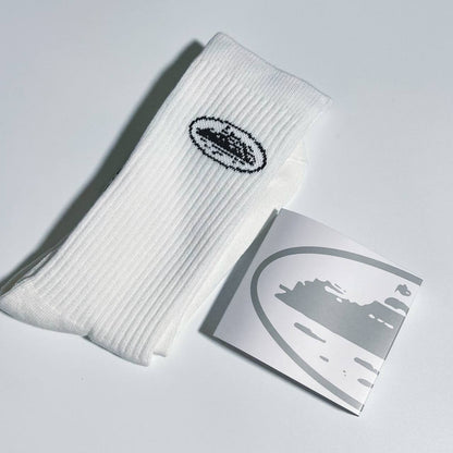 CORTEIZ ALCATRAZ SOCKS WHITE - Prime Reps