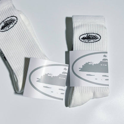 CORTEIZ ALCATRAZ SOCKS WHITE - Prime Reps
