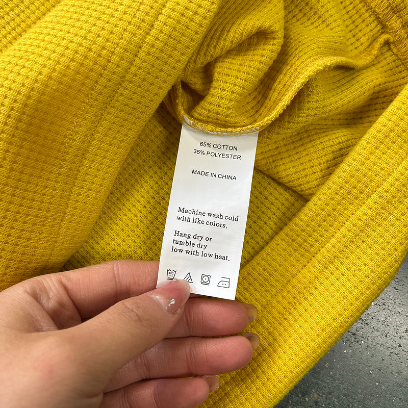 CORTEIZ ALCATRAZ WAFFLE LONGSLEEVE YELLOW - Prime Reps