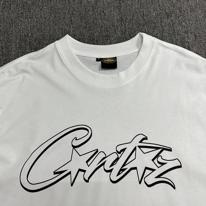CORTEIZ ALLSTARZ TEE WHITE HOLLOW BLACK - Prime Reps