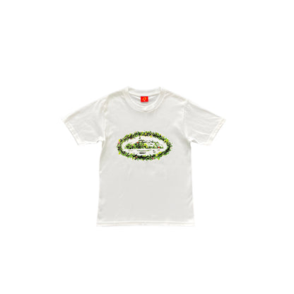 CORTEIZ GRASS ROUND TEE WHITE - Prime Reps