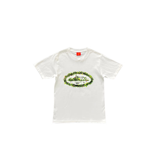 CORTEIZ GRASS ROUND TEE WHITE - Prime Reps