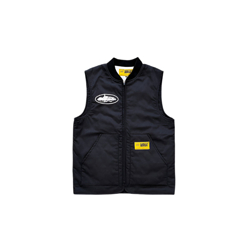 CORTEIZ GUERILLAZ QUILTED VEST BLACK - Prime Reps 