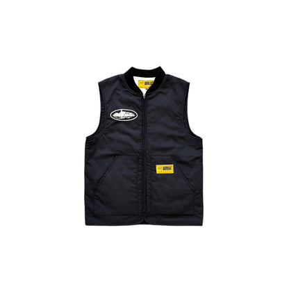 CORTEIZ GUERILLAZ QUILTED VEST BLACK - Prime Reps 