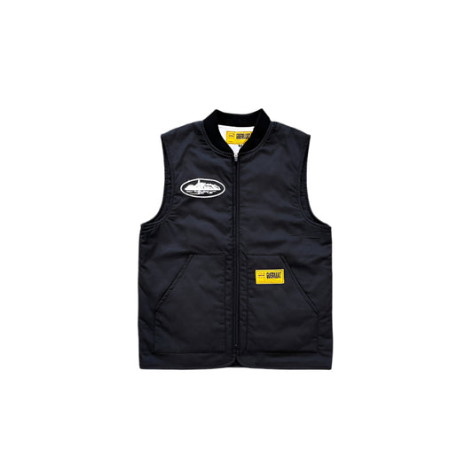 CORTEIZ GUERILLAZ QUILTED VEST BLACK - Prime Reps 