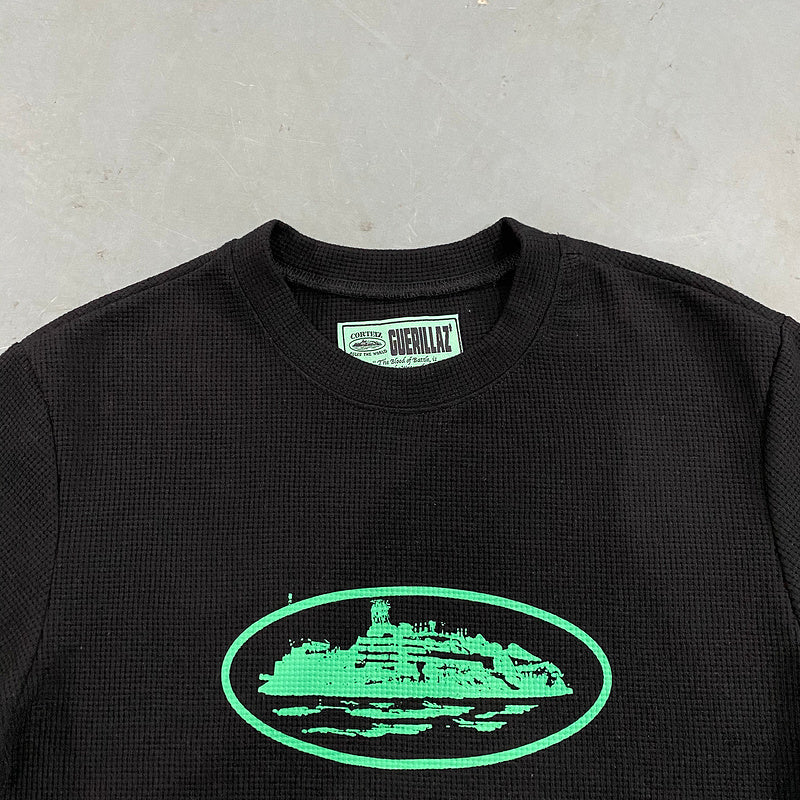 CORTEIZ INSIGNIA WAFFLE TEE BLACK - Prime Reps