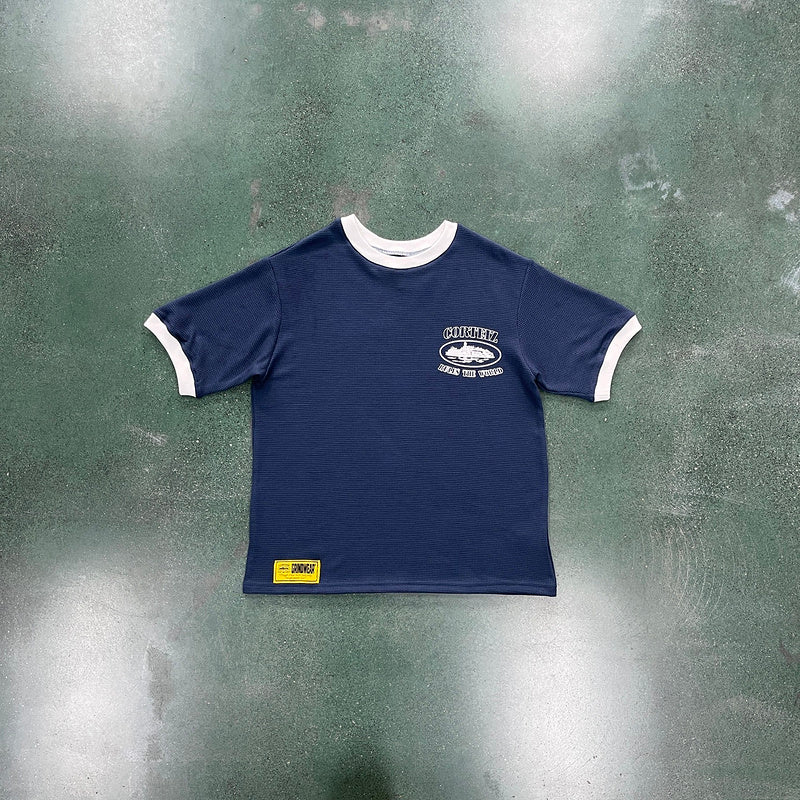 CORTEIZ INSIGNIA WAFFLE TEE NAVY - Prime Reps