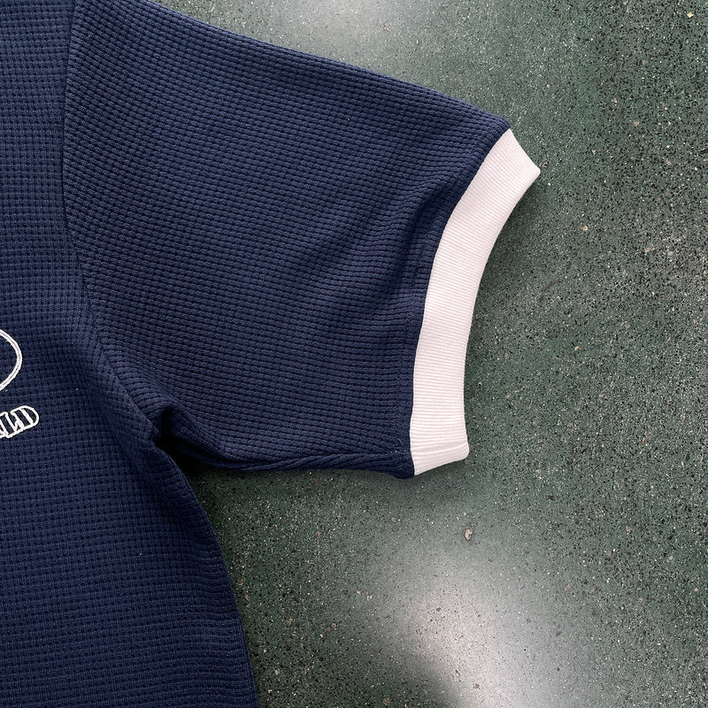 CORTEIZ INSIGNIA WAFFLE TEE NAVY - Prime Reps