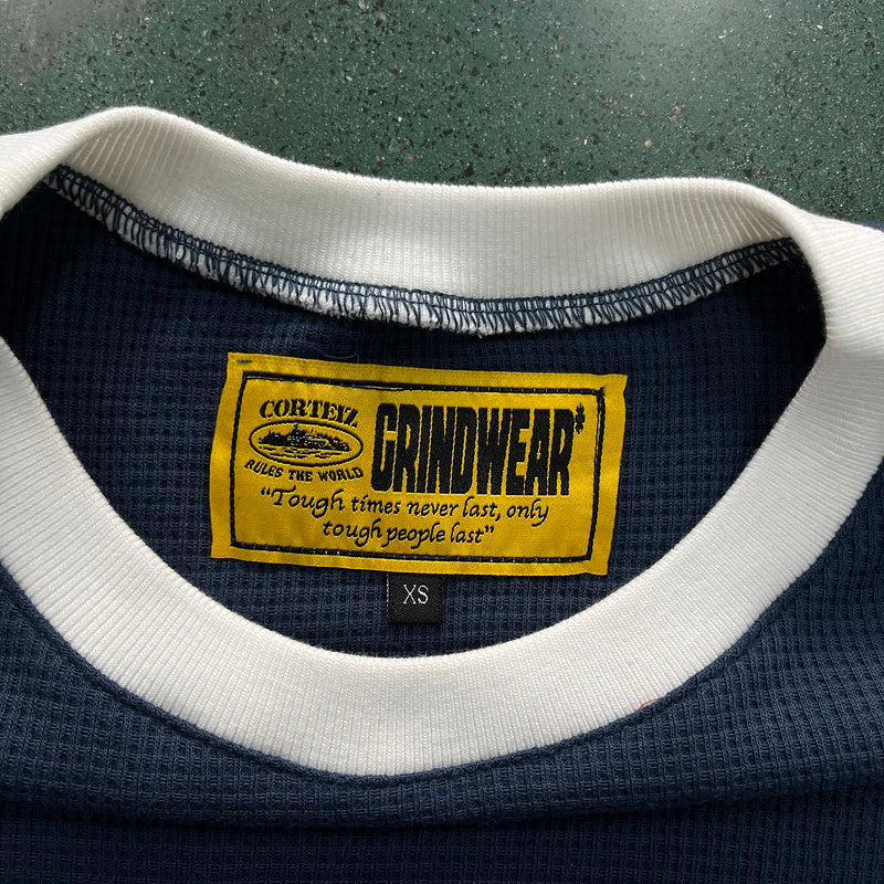 CORTEIZ INSIGNIA WAFFLE TEE NAVY - Prime Reps