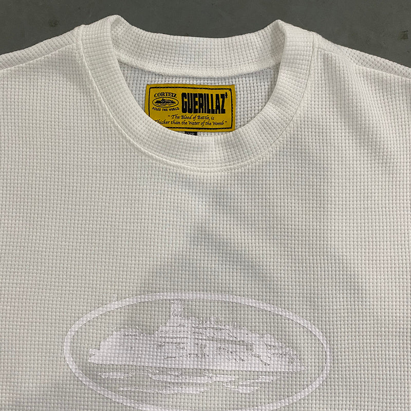 CORTEIZ INSIGNIA WAFFLE TEE WHITE - Prime Reps