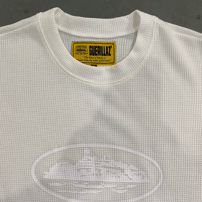 CORTEIZ INSIGNIA WAFFLE TEE WHITE - Prime Reps