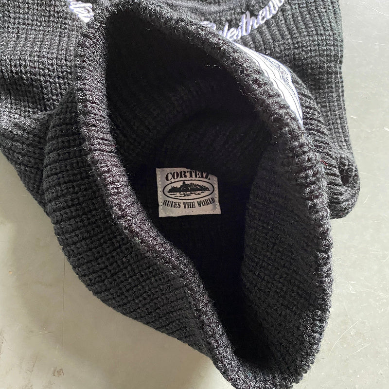 CORTEIZ KNIT BALACLAVA BLACK WHITE - Prime Reps
