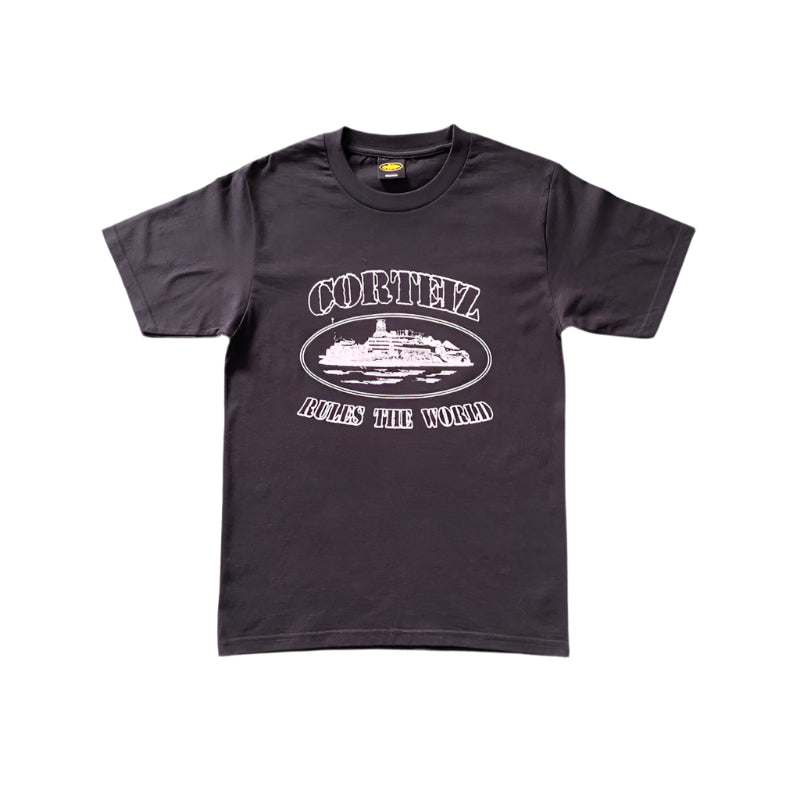 CORTEIZ OG ALCATRAZ TEE BLACK WHITE - Prime Reps