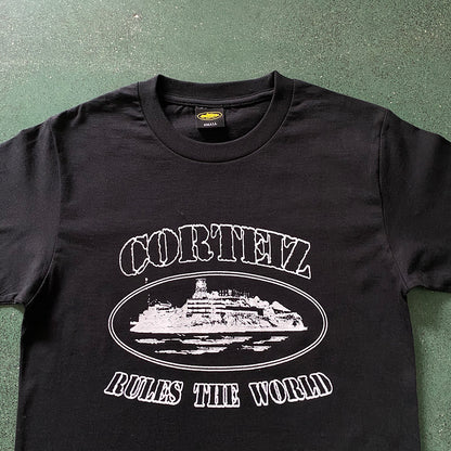 CORTEIZ OG ALCATRAZ TEE BLACK WHITE - Prime Reps