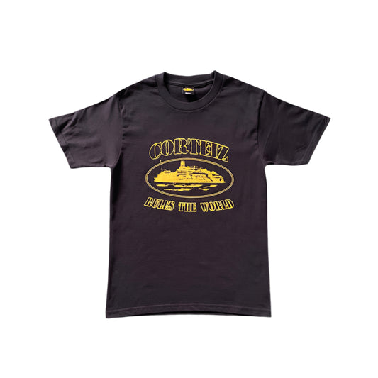 CORTEIZ OG ALCATRAZ TEE BLACK YELLOW - Prime Reps