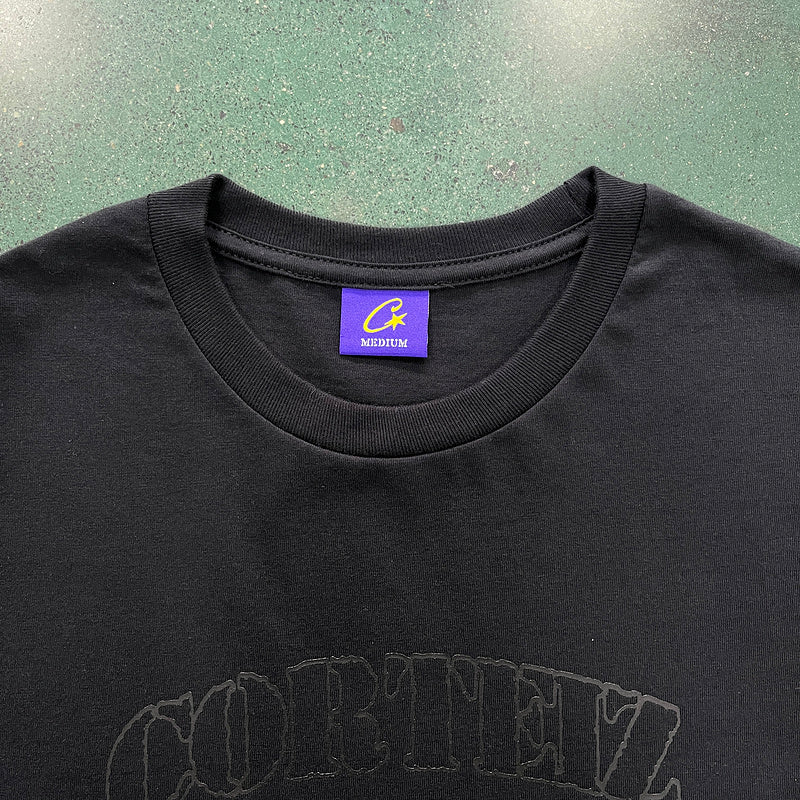 CORTEIZ OG ALCATRAZ TEE TRIPLE BLACK - Prime Reps