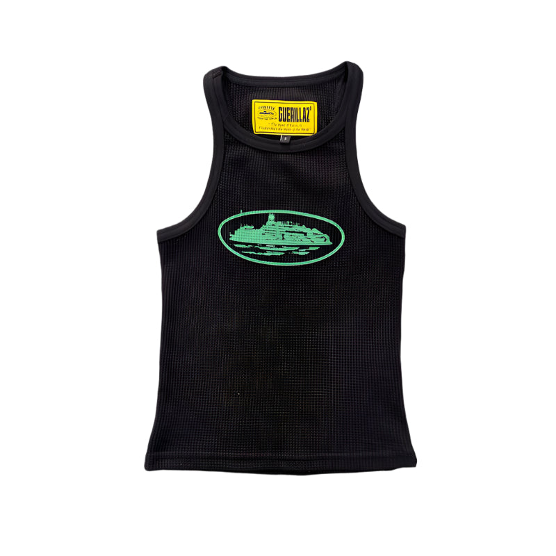 CORTEIZ RTW OG WOMEN'S ALCATRAZ TANK TOP BLACK GREEN - Prime Reps