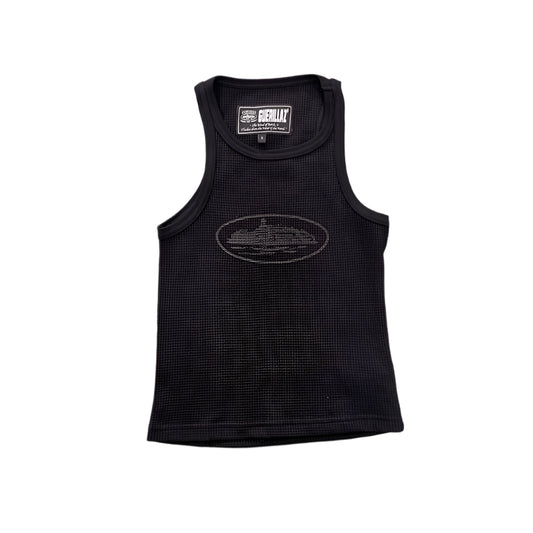 CORTEIZ RTW OG WOMEN'S ALCATRAZ TANK TOP BLACK ON BLACK - Prime Reps