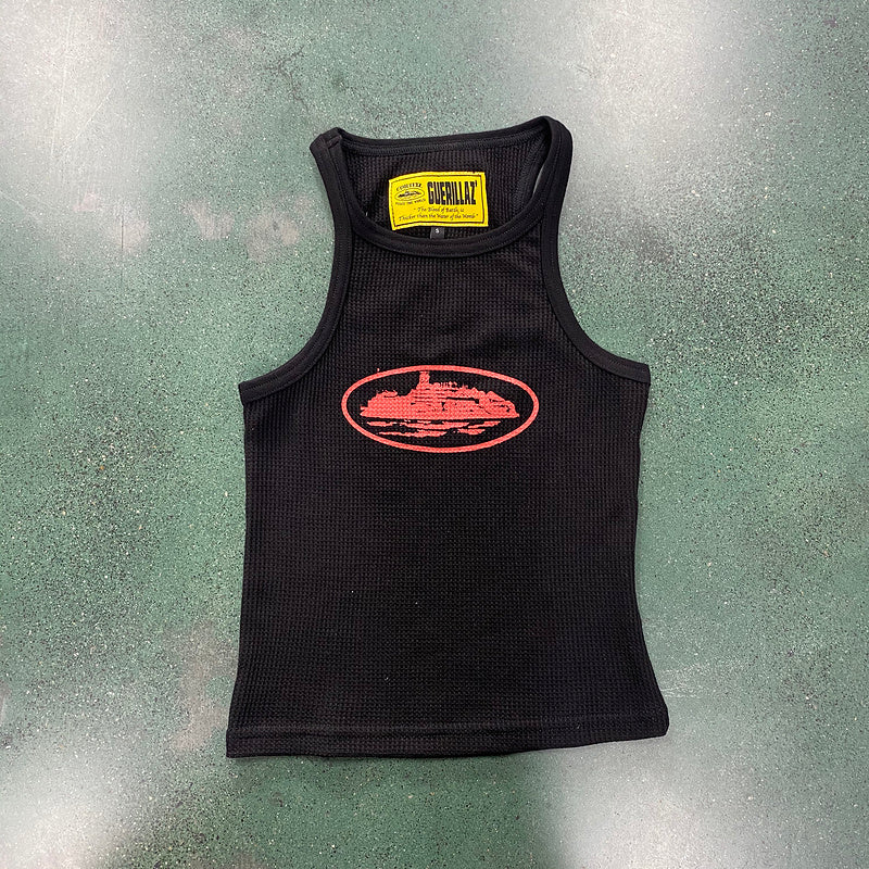 CORTEIZ RTW OG WOMEN'S ALCATRAZ TANK TOP BLACK RED - Prime Reps
