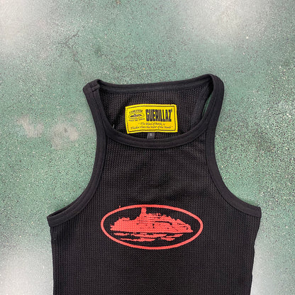 CORTEIZ RTW OG WOMEN'S ALCATRAZ TANK TOP BLACK RED - Prime Reps