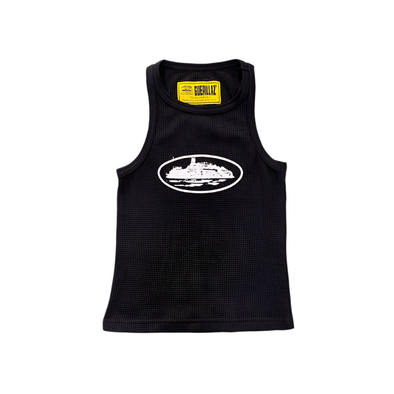 CORTEIZ RTW OG WOMEN'S ALCATRAZ TANK TOP BLACK WHITE - Prime Reps