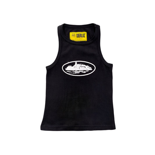 CORTEIZ RTW OG WOMEN'S ALCATRAZ TANK TOP BLACK WHITE - Prime Reps