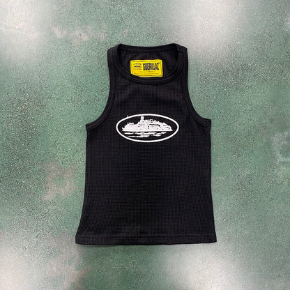 CORTEIZ RTW OG WOMEN'S ALCATRAZ TANK TOP BLACK WHITE - Prime Reps