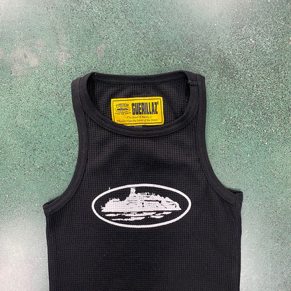 CORTEIZ RTW OG WOMEN'S ALCATRAZ TANK TOP BLACK WHITE - Prime Reps